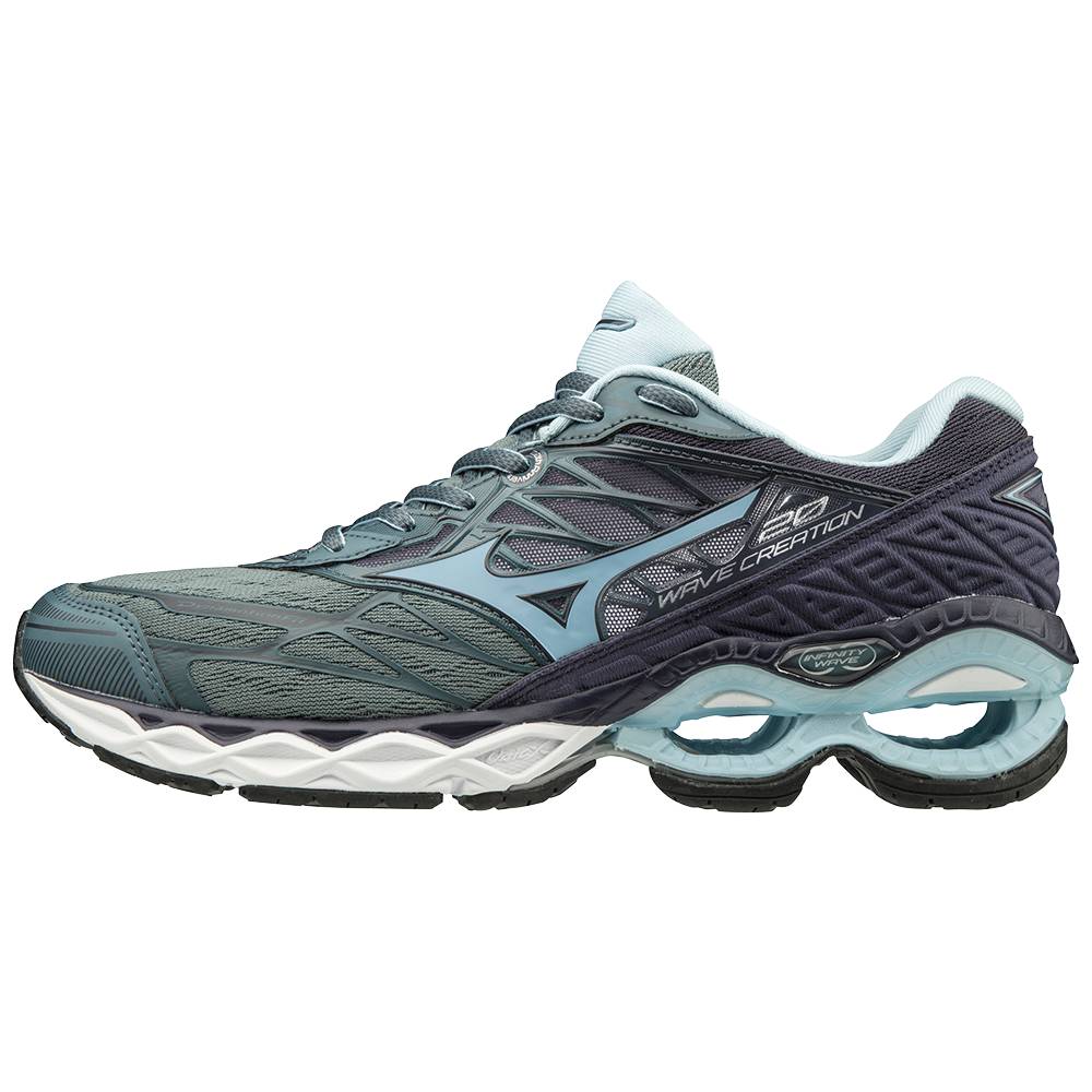 Womens Mizuno Wave Creation 20 Running Shoes Deep Grey/Blue Philippines (DZXURF923)